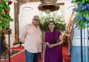 MP Priti Patel and councillor Mark Durham at Witham Flower Festival