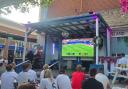 World Cup hopes - fans watching the game at the start