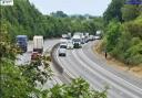 Traffic stopped on the M11 towards Hertfordshire