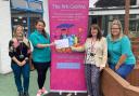 Support - members at The Ark receiving a cheque in 2020