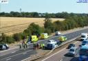 All traffic being held on M11 after crash