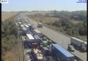 Congestion - Queues are forming on the M25 after all traffic was stopped