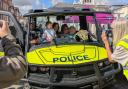 Families enjoying the emergency services event in Saffron Walden