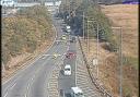 Incident - Emergency services are at the scene after a lorry overturned on the Brook Street Roundabout
