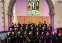 In full voice - a chour performing at St Mary's Church, Maldon.