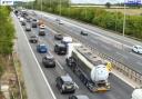 Queues - Traffic is building on the M11 after a lane was forced to close