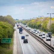 The A12 is partially blocked near Boreham due to an 'incident'