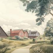 An artist's impression of the development in Stansted