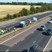 Crash - One person has been taken to hospital following an incident on the M11