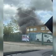 Smoke - A fire has broke out at an industrial site in Harlow