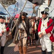 Here comes trouble - Captain Jack and his motley crew took over Burnham's waterfront.