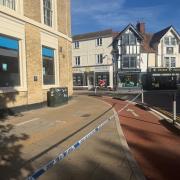 A large police cordon is in place in Braintree