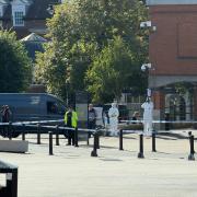 Forensics - Crime scene investigators in the town centre