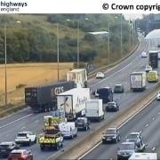 Incident - Two lorries have been involved in a collision on the M25