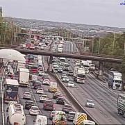 Queues - Traffic is building on the M25 following a two vehicle crash