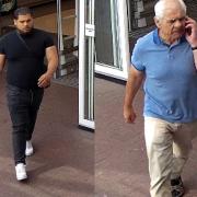 Wanted - Police want to speak to these two men in connection to a handbag theft in Harlow