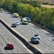 The incident happened between junctions 26 and 25 near Waltham Abbey