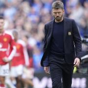 Michael Carrick reflects at full-time (Peter Byrne/PA)
