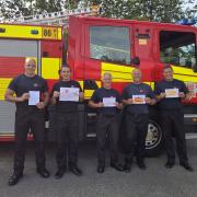 Thaxted firefighters were sent thank you cards from residents