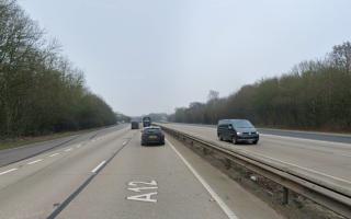 Incident - A crash has been reported on the A12 near Danbury